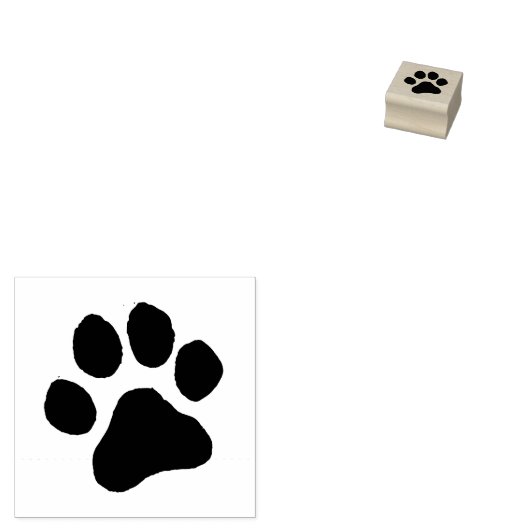 Modern Trendy Dog Pet Paw Print Cute        ラバースタンプ (押印)
