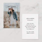 Modern Trendy Foto Visitenkarte 名刺 (正面/裏面)