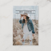 Modern Trendy Foto Visitenkarte 名刺 (正面)