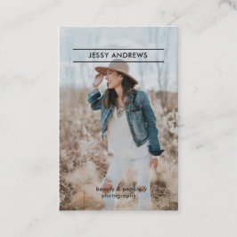 Modern Trendy Foto Visitenkarte 名刺