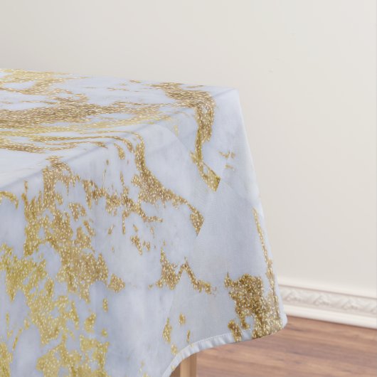 Modern Trendy Gold Glitter Marble テーブルクロス (インサイチュ)