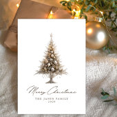 Modern Trendy Minimalist Merry Christmas Photo Hol シーズンカード