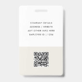 Modern Trendy Minimalist Photo | Neo Mint Green ID バッジ (裏面)