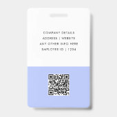 Modern Trendy Minimalist Photo | Purple ID Card バッジ (裏面)