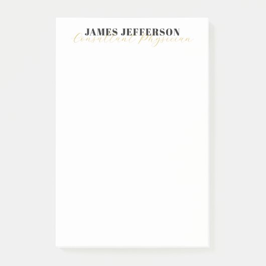 Modern Trendy Minimalist Plain ポストイット (正面)