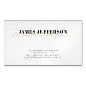 Modern Trendy Minimalist Plain マグネット名刺 (正面)