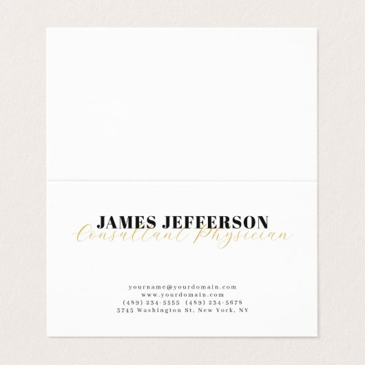 Modern Trendy Minimalist Plain 名刺 (外部フラット)