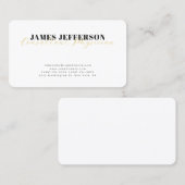 Modern Trendy Minimalist Plain 名刺 (正面/裏面)