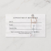 Modern Trendy Photo Personal Trainer Fitness 予約カード (裏面)