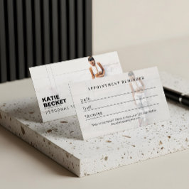 Modern Trendy Photo Personal Trainer Fitness 予約カード