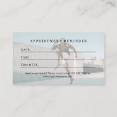 Modern Trendy Photo Personal Trainer Fitness 予約カード (裏面)