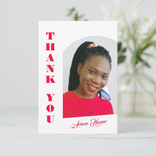 Modern Trendy Pink Script Graduation (スタンド正面)