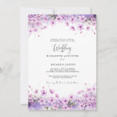 Modern Trendy Purple Lavender  Wedding 招待状 (正面)