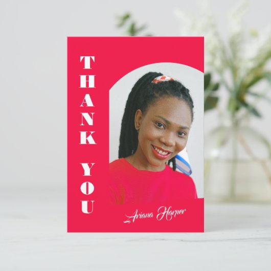 Modern Trendy Script Pink Graduation (スタンド正面)