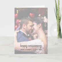 Modern Trendy Stylish Script Photo Anniversary