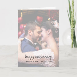 Modern Trendy Stylish Script Photo Anniversary カード