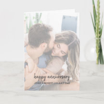 Modern Trendy Stylish Script Photo Anniversary