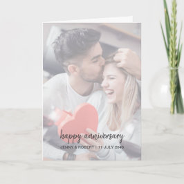Modern Trendy Stylish Script Photo Anniversary カード