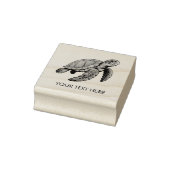 Modern Trendy Summer Sea Turtle Ocean Nautical ラバースタンプ (スタンプ)