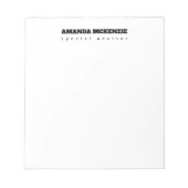 Modern Trendy Unique Creative Minimalist ノートパッド (正面)