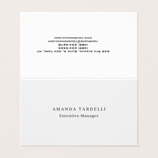 Modern Trendy Unique Creative Minimalist Design 名刺 (外部フラット)