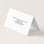 Modern Trendy Unique Creative Minimalist Design 名刺 (裏面)