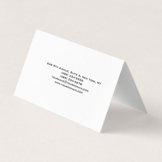 Modern Trendy Unique Creative Minimalist Design 名刺 (裏面)