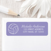 Modern Trendy Volleyball Return Address ラベル (インサイチュ)