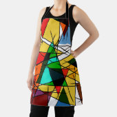 Modern Triangle Colorful Geometric  エプロン (インサイチュ)