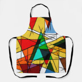 Modern Triangle Colorful Geometric  エプロン (正面)