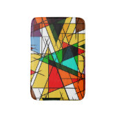 Modern Triangle Colorful Geometric  バスマット (正面縦)
