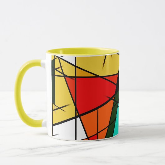 Modern Triangle Colorful Geometric  マグカップ (左)