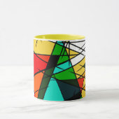 Modern Triangle Colorful Geometric  マグカップ (中央)