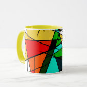 Modern Triangle Colorful Geometric  マグカップ (正面左)