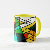 Modern Triangle Colorful Geometric  マグカップ (正面右)
