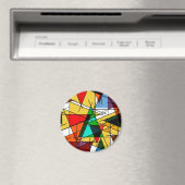 Modern Triangle Colorful Geometric マグネット (インサイチュ (食洗機))