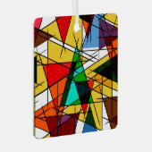 Modern Triangle Colorful Geometric  メタルオーナメント (正面右)