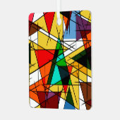 Modern Triangle Colorful Geometric  メタルオーナメント (正面左)