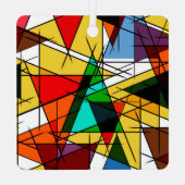Modern Triangle Colorful Geometric  メタルオーナメント (裏面)