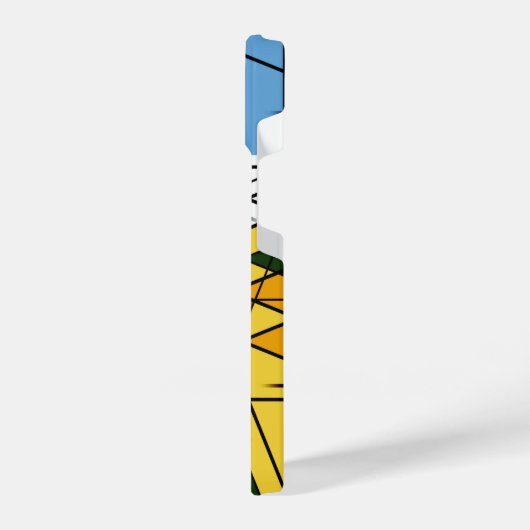 Modern Triangle Colorful Geometric  iPhoneケース (左側面)