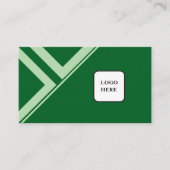 Modern Triangle Design Dark Green Business Card 名刺 (正面)