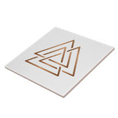 Modern Trinity Knot Tile - Minimalist Bronze タイル (側面)