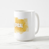 Modern Tropical Abstract Yellow Shapes Tee コーヒーマグカップ (正面右)