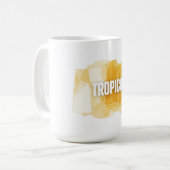 Modern Tropical Abstract Yellow Shapes Tee コーヒーマグカップ (正面左)