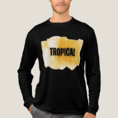 Modern Tropical Abstract Yellow Shapes Tee トライブレンドＴシャツ (正面)