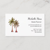 Modern Tropical Boho Palm Trees Event Planner 名刺 (正面)