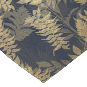 Modern Tropical Gold Foliage Blue Pattern ミディアムテーブルランナー (コーナー)
