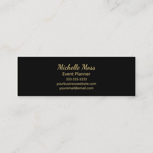 Modern Tropical Palm Trees Boho Botanical スキニー名刺 (裏面)