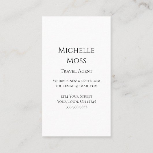 Modern Tropical Palm Trees Drawing Black 名刺 (裏面)