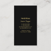 Modern Tropical Palm Trees Elegant Interior Design 名刺 (裏面)